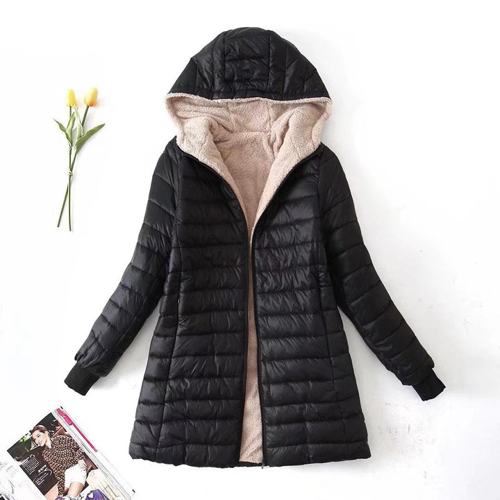 Vicky | Fleece Lined Longline Puffer Jacket with Cushioned Feel for Women