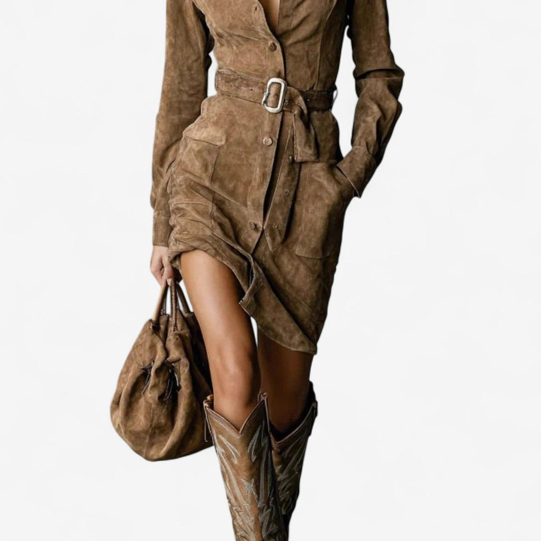 Elaina - Camel Dress