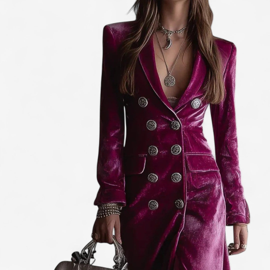 Virginie Velvet Wrap Dress