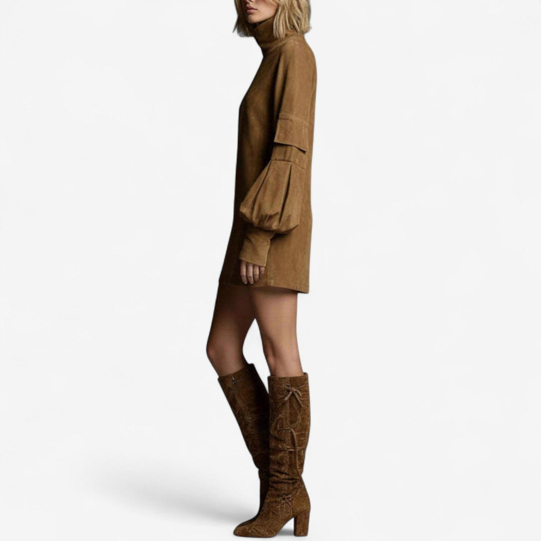 Collins - Mini Dress with High Neck