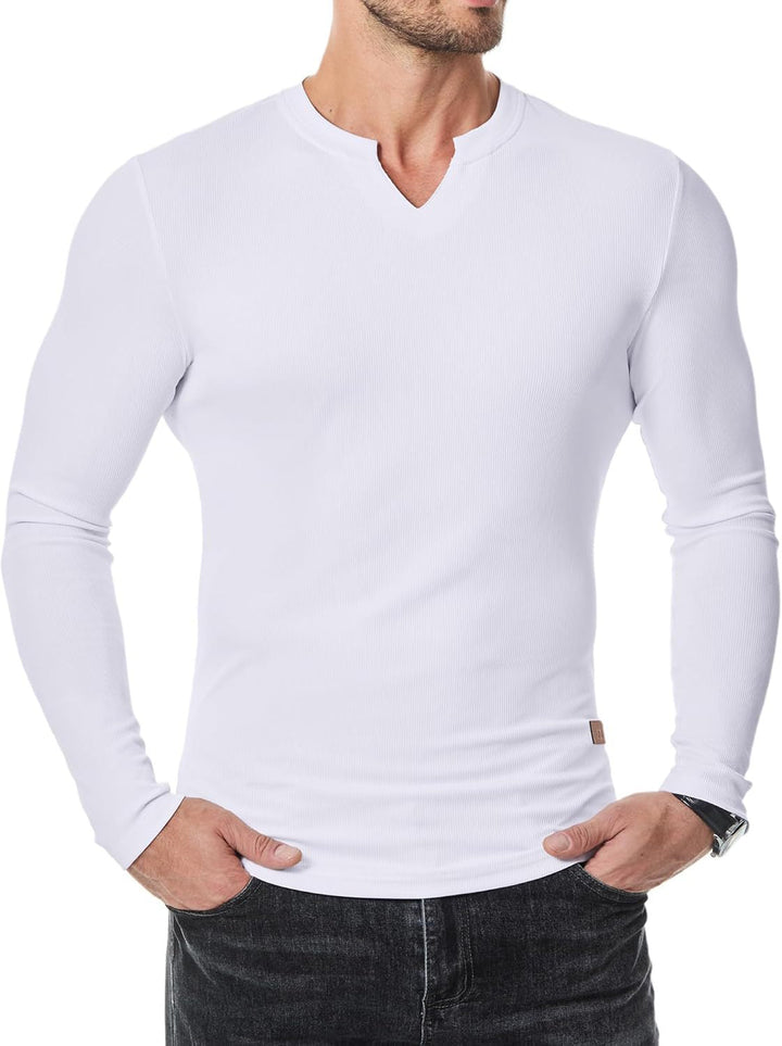 Elias | Athletic Ribbed Longline Top with Sculpted Fit for Men