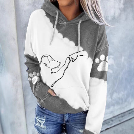 Furever | Pet Graphic Hoodie with Artistic Illustrated Design for Women