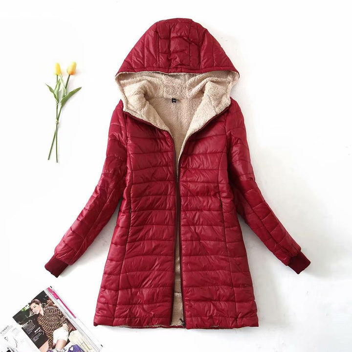Vicky | Fleece Lined Longline Puffer Jacket with Cushioned Feel for Women