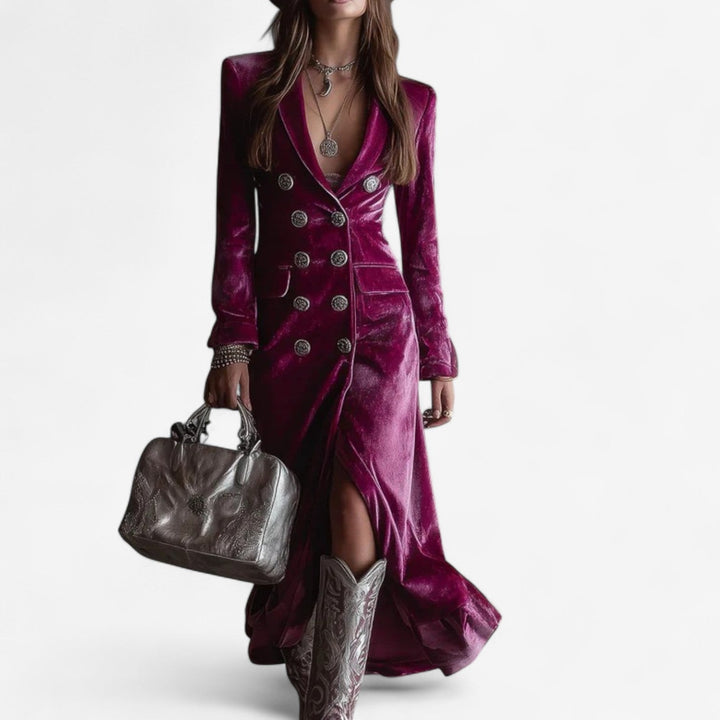 Alora - Velvet Wrap Dress