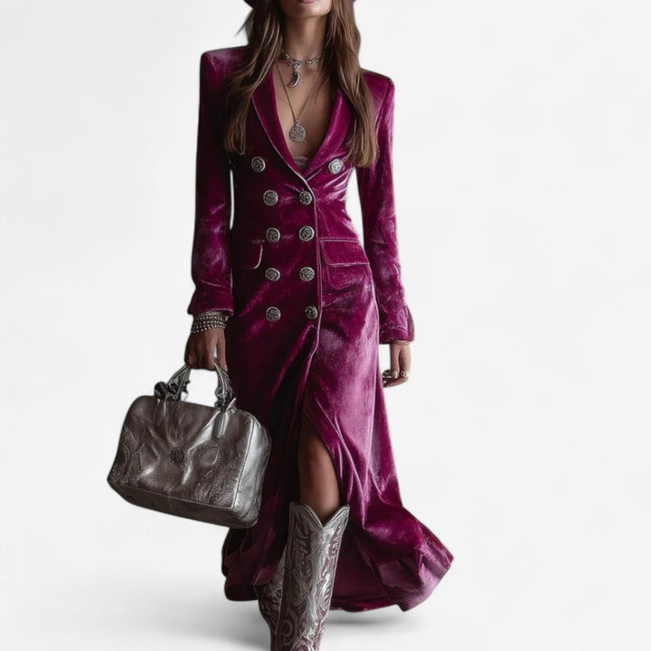 Virginie Velvet Wrap Dress