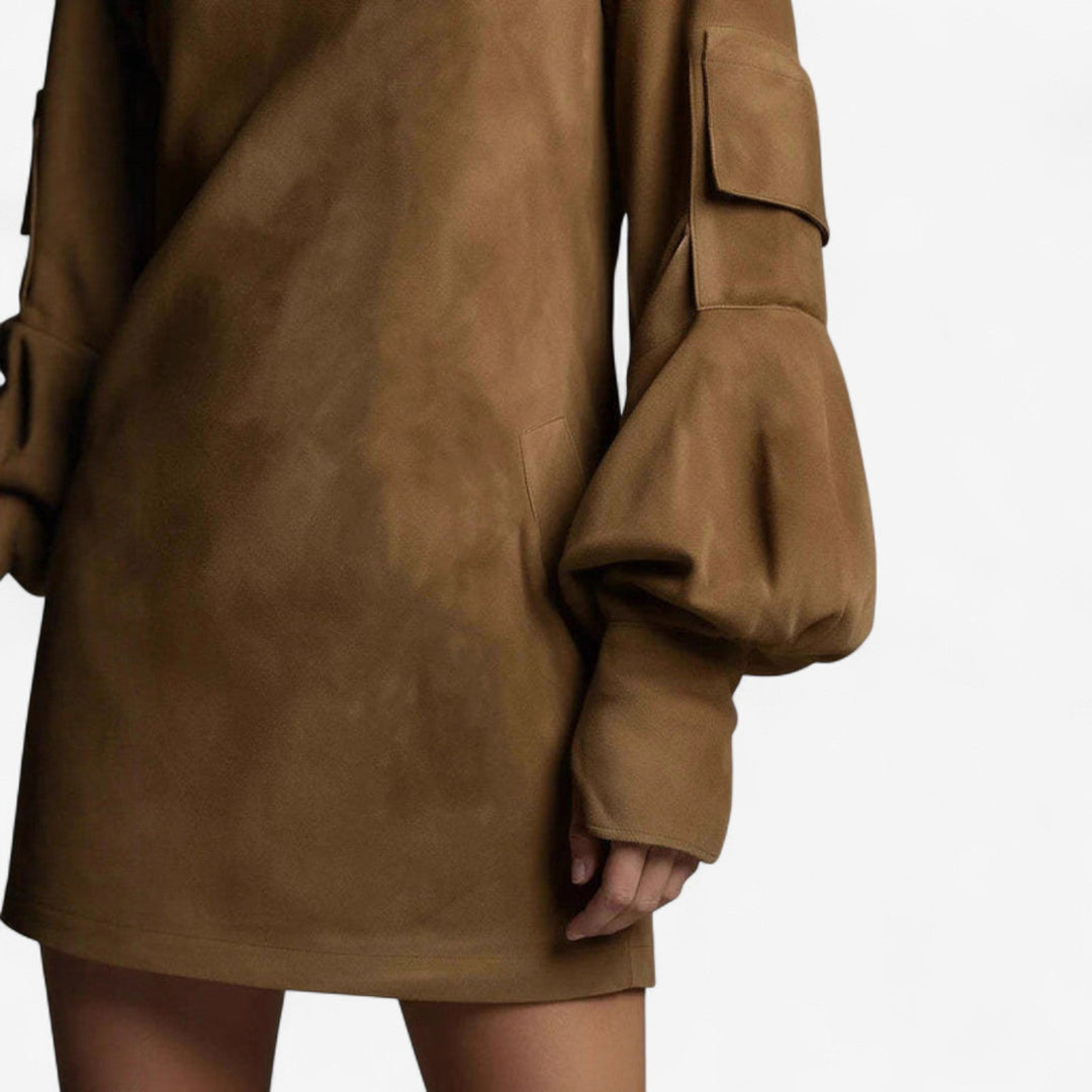 Tania Mini Dress With High Neck