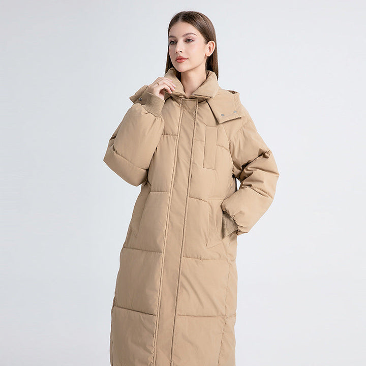 Marguerite | Classic Hooded Long Puffer Coat with Warm Fill for Women