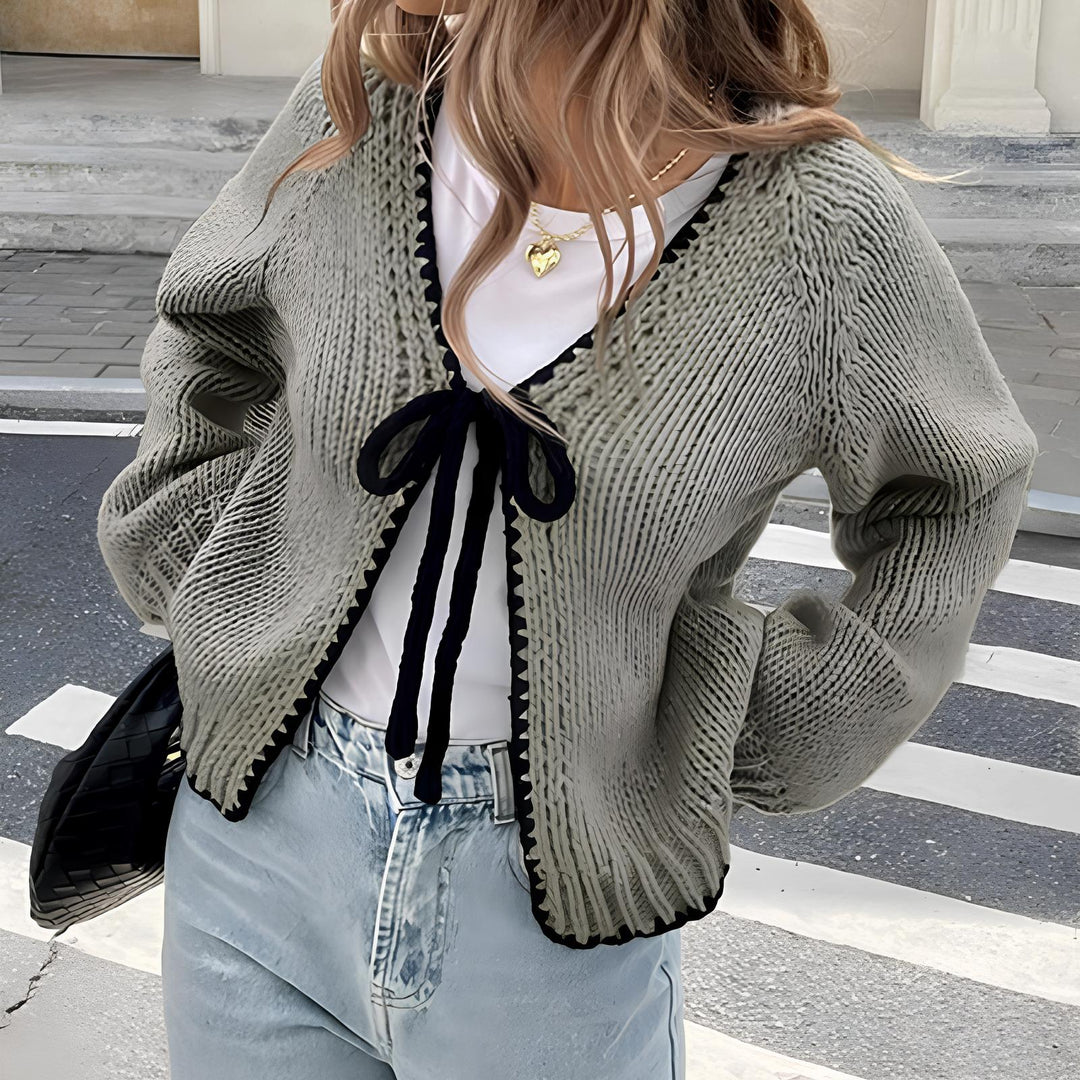 Alula | Open Front Ribbed Cardigan with Long Sleeves for Women