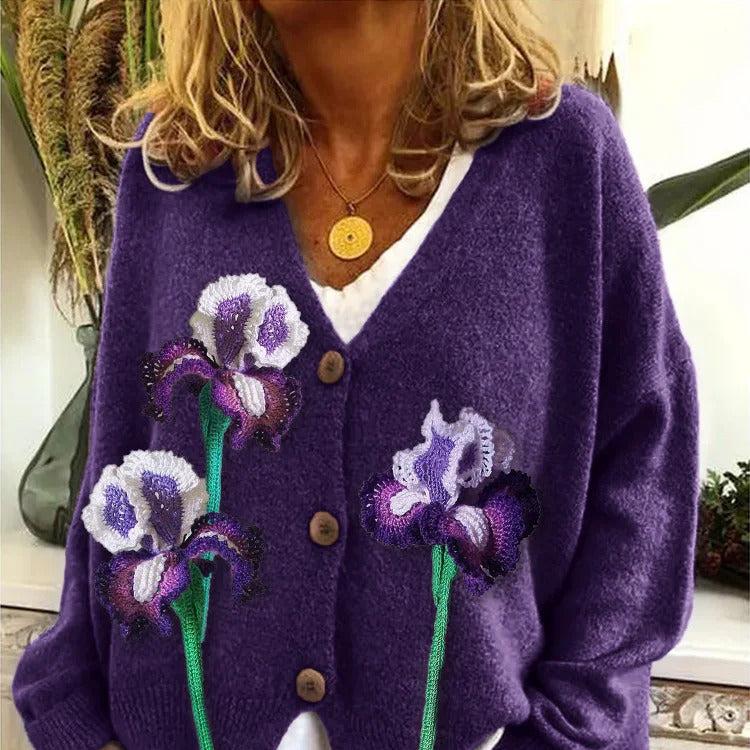 Ailish | Boho Patterned Cardigan with Vibrant Colour Blend for Women