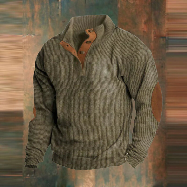 Casual Sweatshirt With A High Neck And Long Sleeves