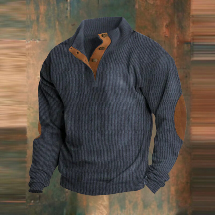 Casual Sweatshirt With A High Neck And Long Sleeves