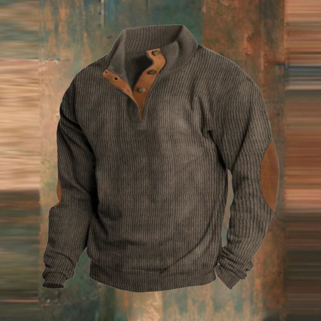 Casual Sweatshirt With A High Neck And Long Sleeves