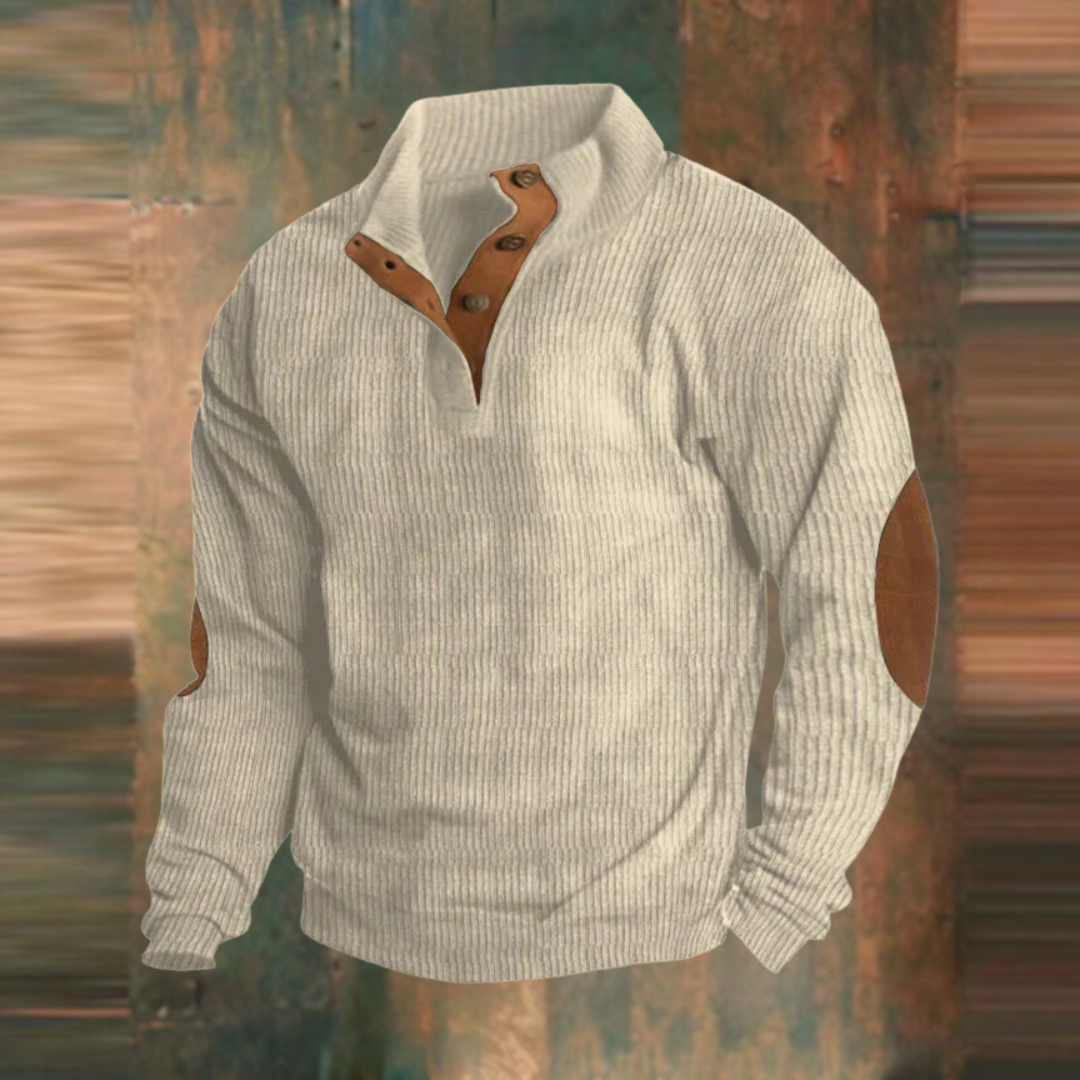 Casual Sweatshirt With A High Neck And Long Sleeves