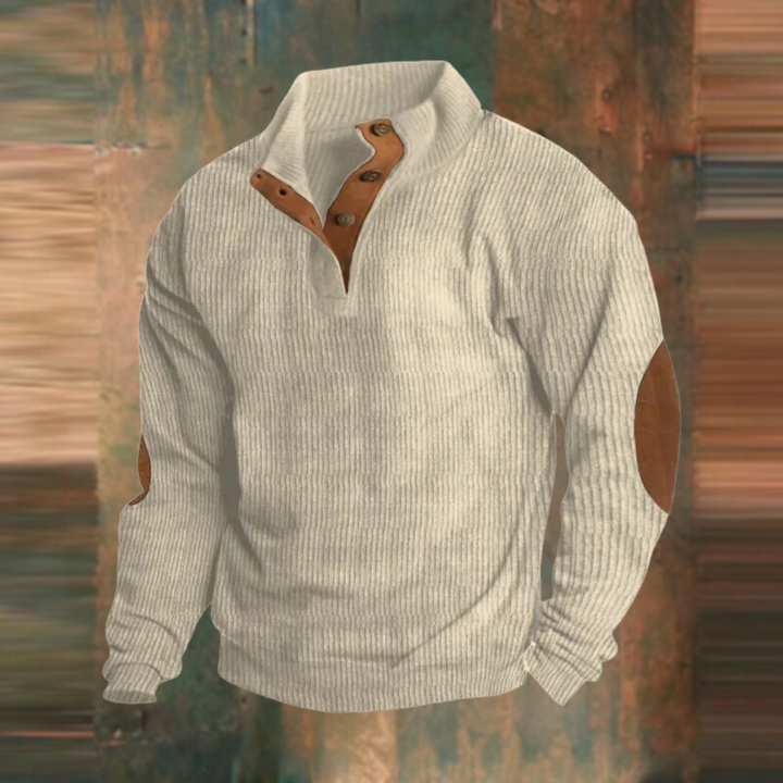 Casual Sweatshirt With A High Neck And Long Sleeves
