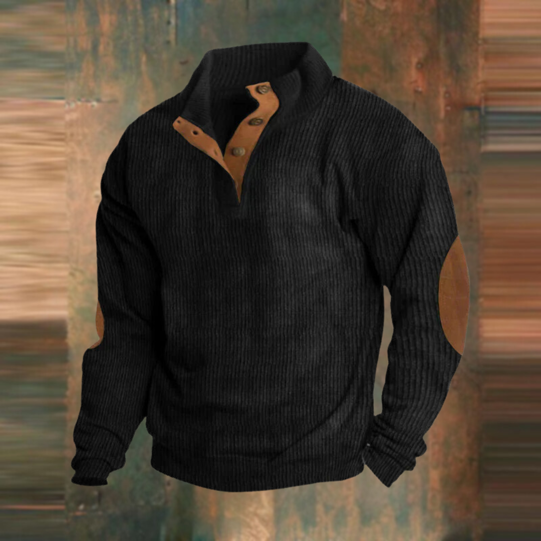 Casual Sweatshirt With A High Neck And Long Sleeves