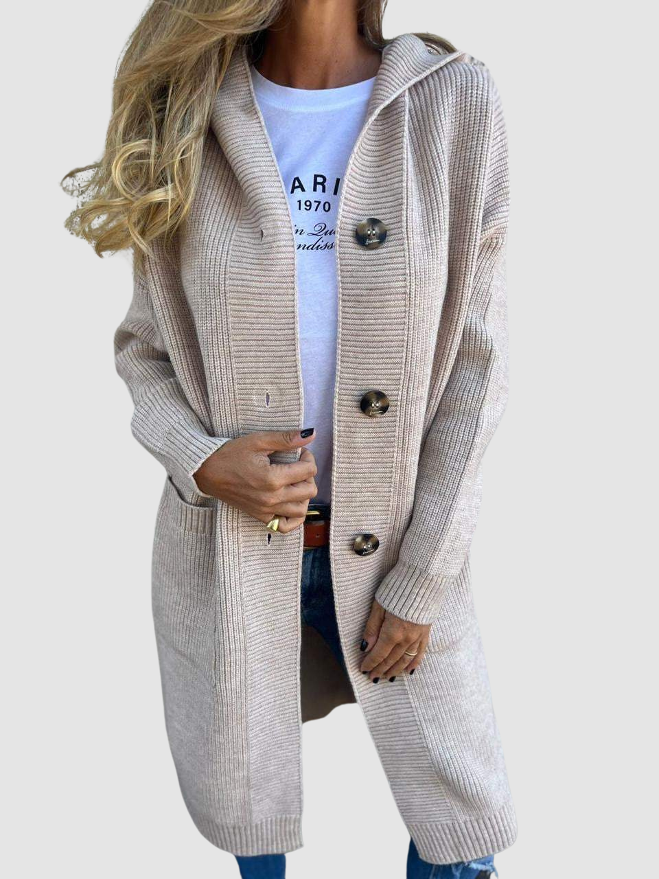 Fenella | Chunky Knit Cardigan with Open Front for Women