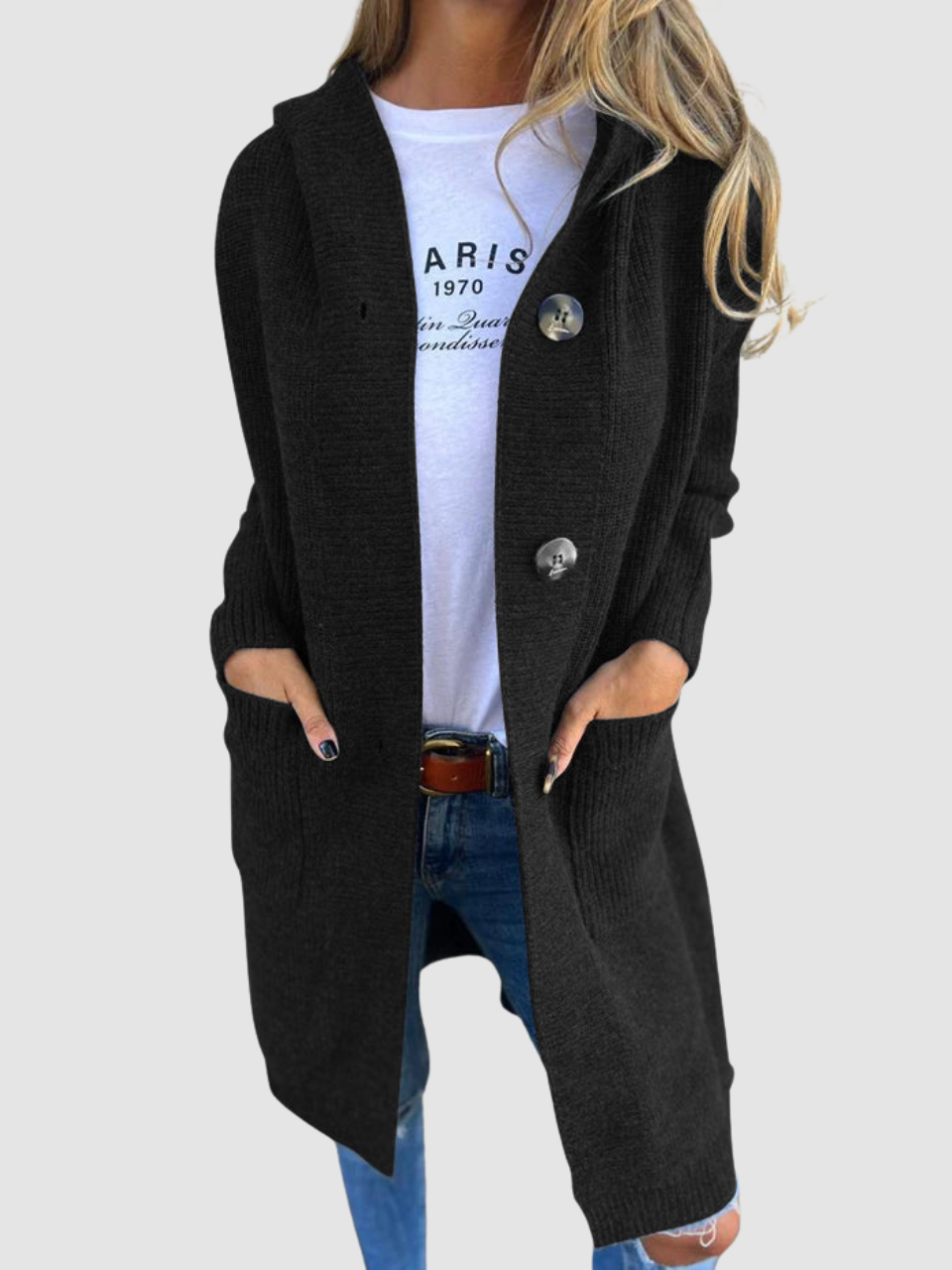 Fenella | Chunky Knit Cardigan with Open Front for Women