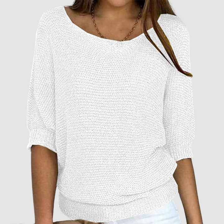 Yvette | Soft Knit Sweater with Relaxed Drape for Women