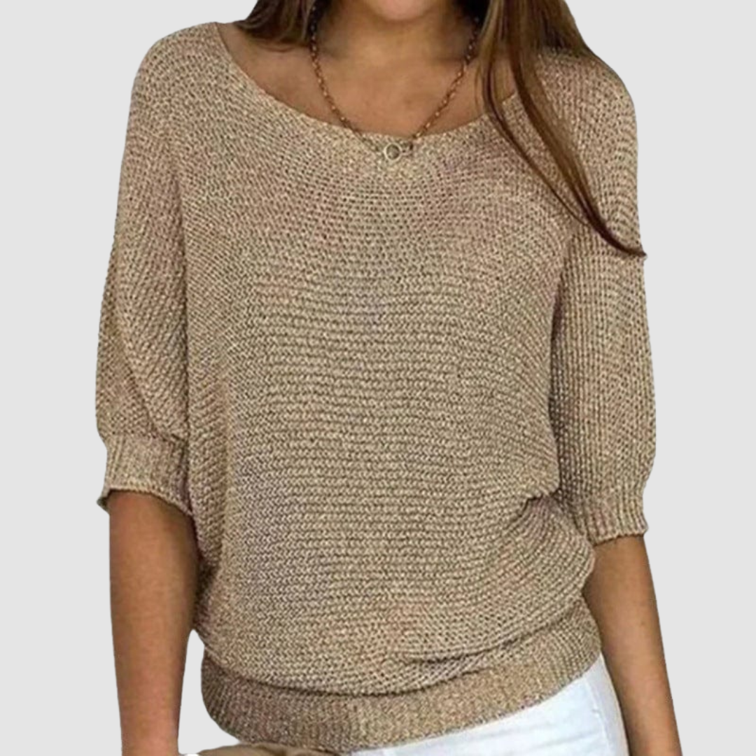Yvette | Soft Knit Sweater with Relaxed Drape for Women
