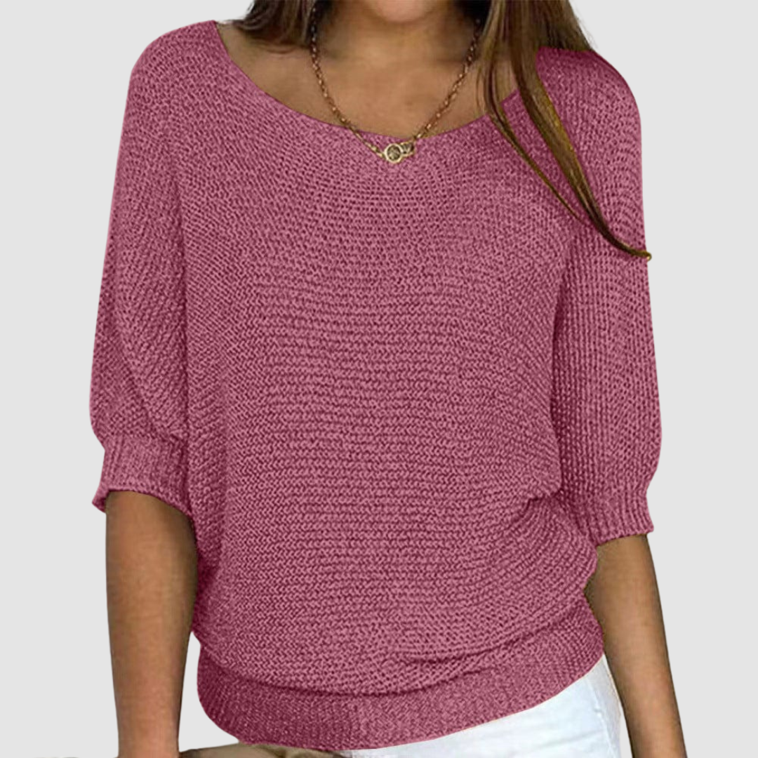 Yvette | Soft Knit Sweater with Relaxed Drape for Women