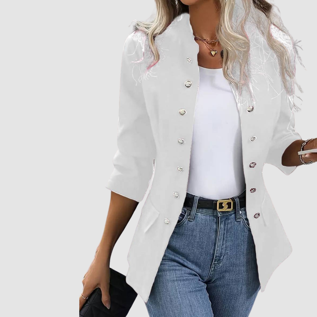 Xanthe | Tailored Blazer with Soft Structure and Button Front for Women