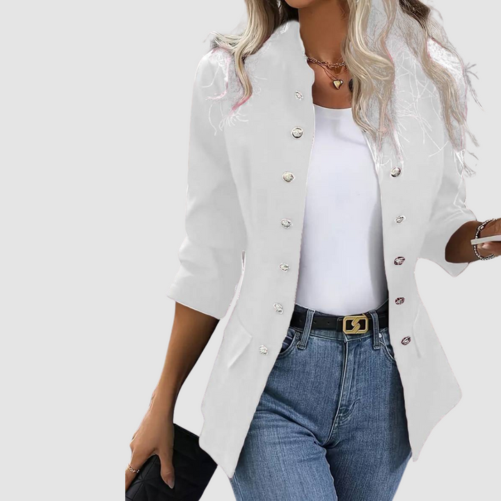 Xanthe | Tailored Blazer with Soft Structure and Button Front for Women