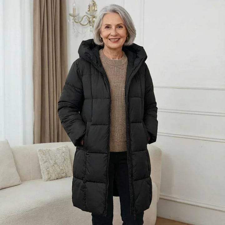Margot | Hooded Puffer Coat with Premium Down Insulation for Women
