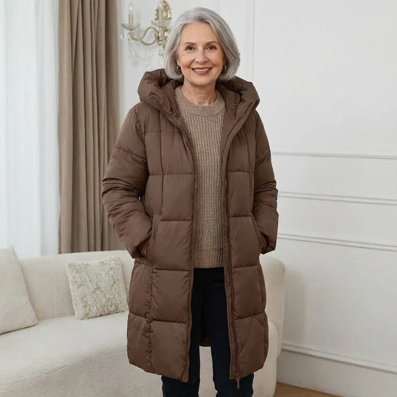 Margot | Hooded Puffer Coat with Premium Down Insulation for Women