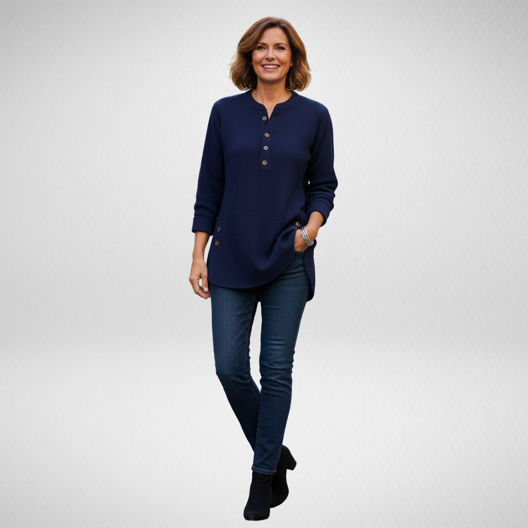 Elodie - Elegant Button-Down Sweater