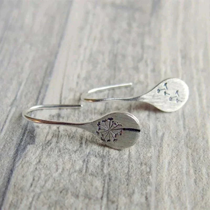 Vintage Silver Flower Earrings
