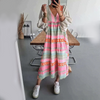 Ziggy - Vintage V-Neck Puff Sleeve Long Sundress