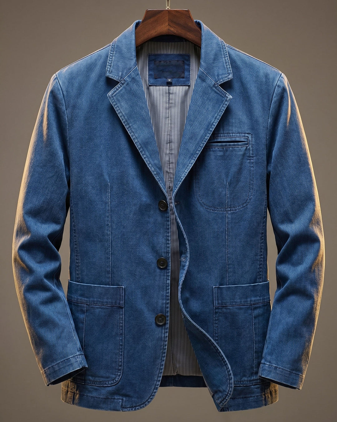 Dorian | Washed Heavyweight Denim Blazer with Structured Cut for Men