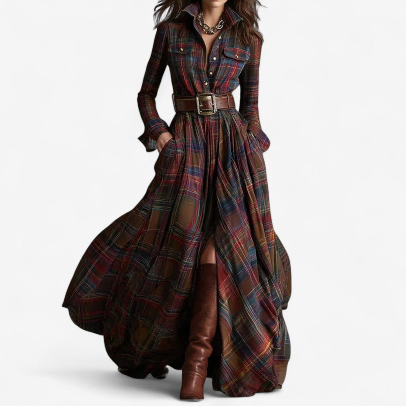 Timeless Checkered Maxi Barboteau