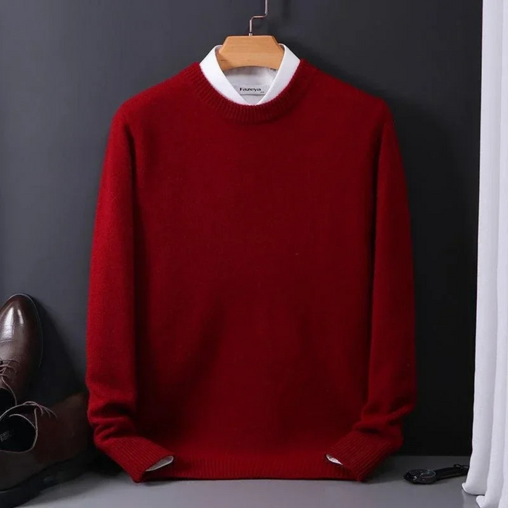 Noah | Cashmere Crew Neck Sweater with Refined Finish for Men