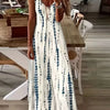 Seren - Women's V-Neck Tie-Dye Maxi Dress