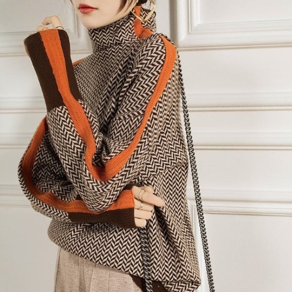 Thomasin | Striped Knit Sweater with Crew Neck for Women