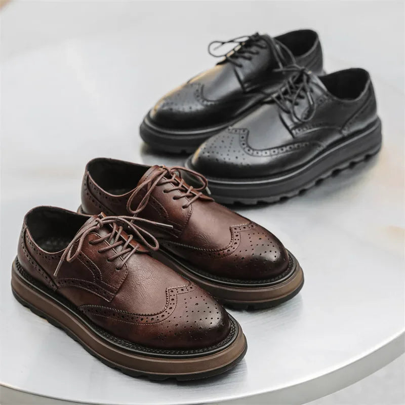 Alessio | Classic Derby Shoes with Refined Leather Finish for Men