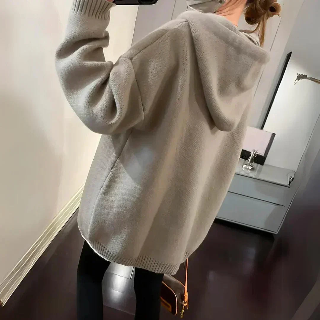 Smiley | Cosy Oversized Hoodie with Playful Motif for Women