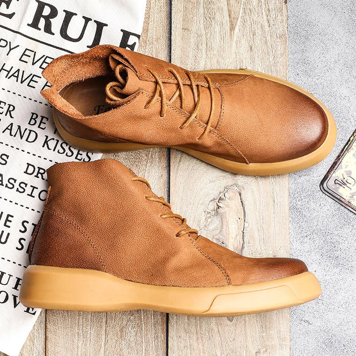 Parker | Leather Shoes with Ankle Height Profile and Cushioned Sole for Men