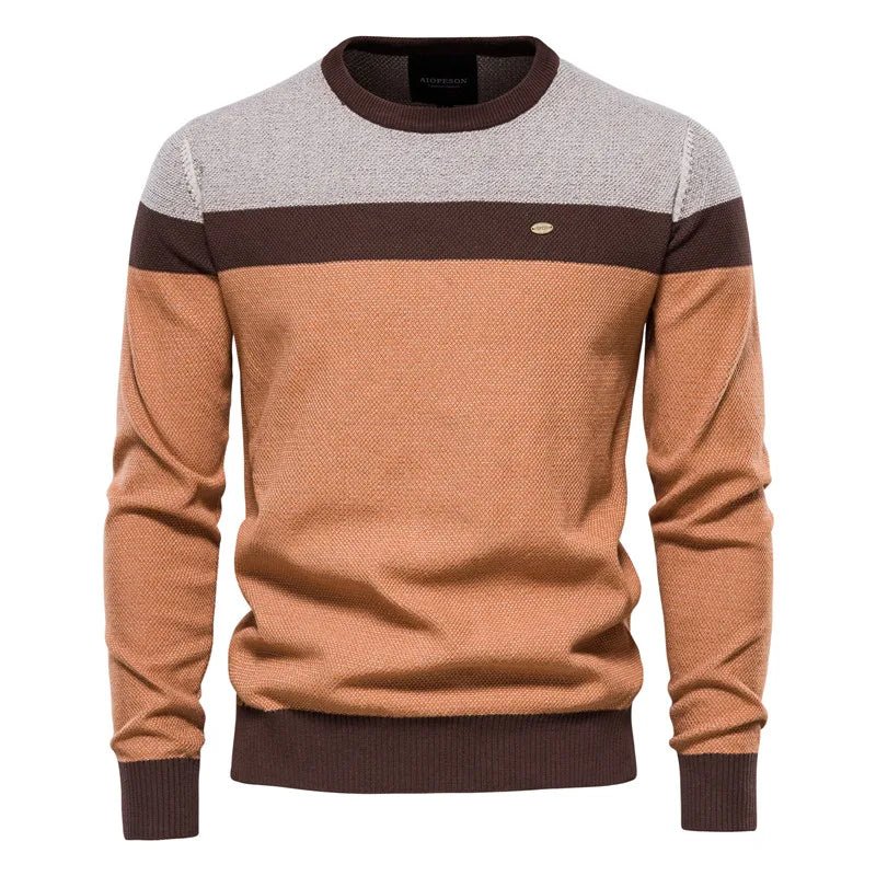 Norwin | Crewneck Knit Sweater in Soft Stretch Cotton for Men