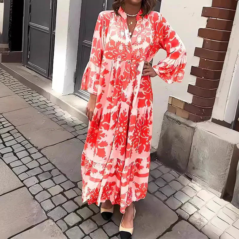 Avielle - Fashionable Printed Boho Maxi Dress