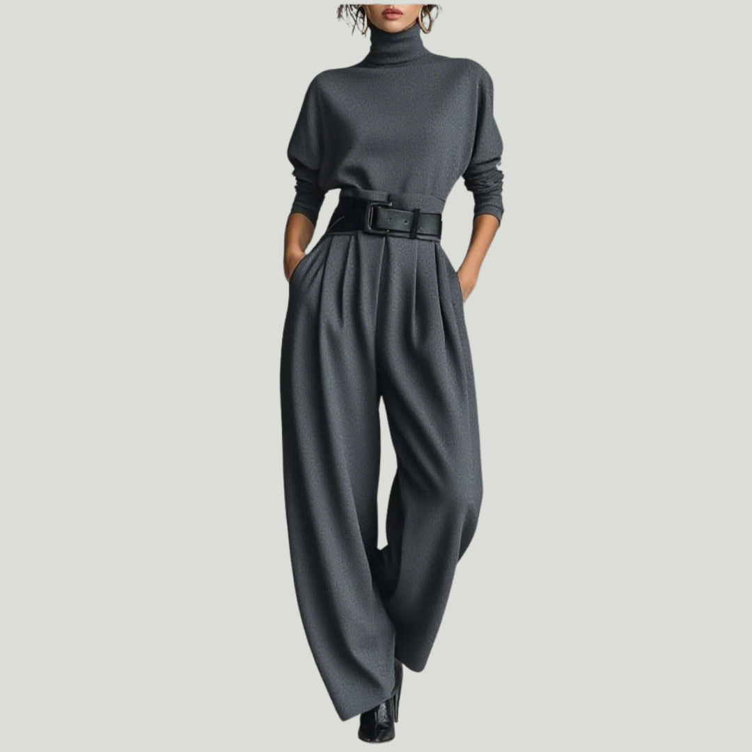 JULIET -Turtleneck &amp; Straight Leg Pants Set