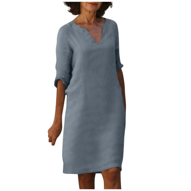 Helene - Elegant Dress With A V-Neck