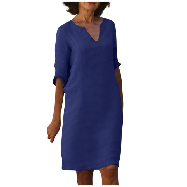 Helene - Elegant Dress With A V-Neck