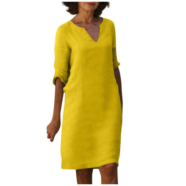 Helene - Elegant Dress With A V-Neck