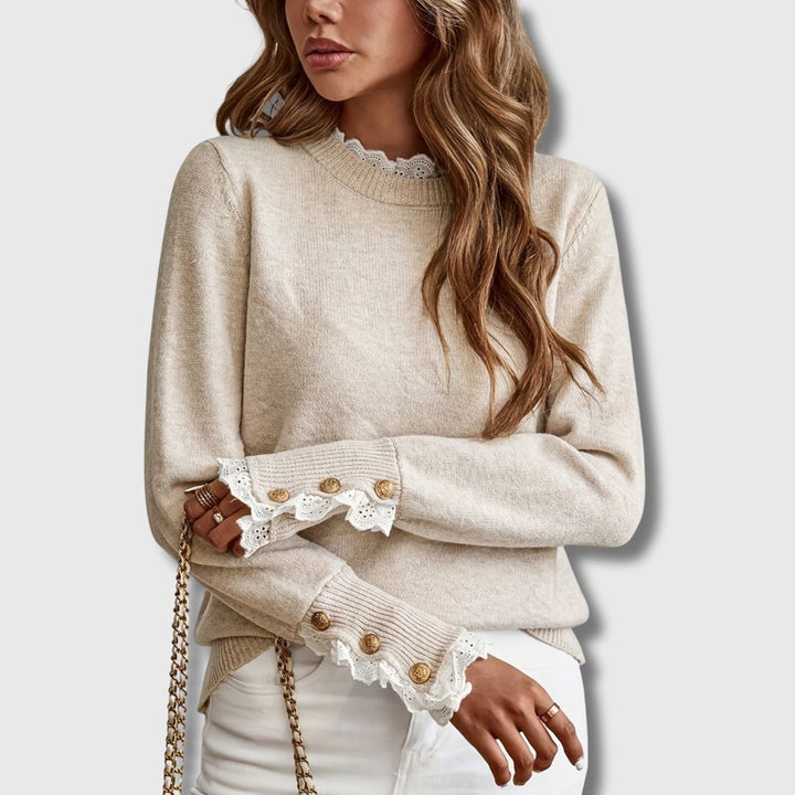 Evee - Elegant Lace Sweater