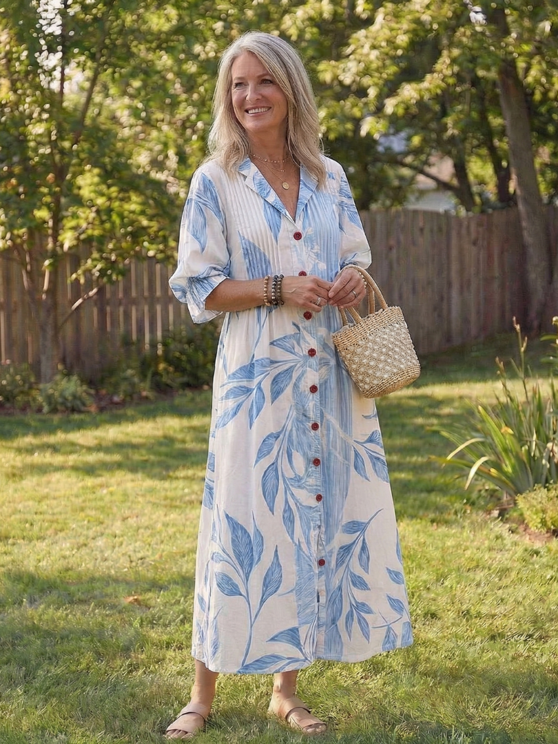 Mirelle | Botanical Flow Maxi Dress