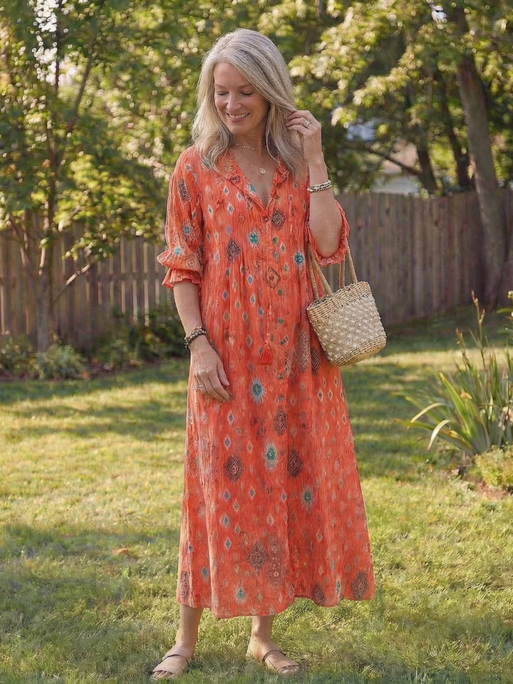 Mirelle | Botanical Flow Maxi Dress