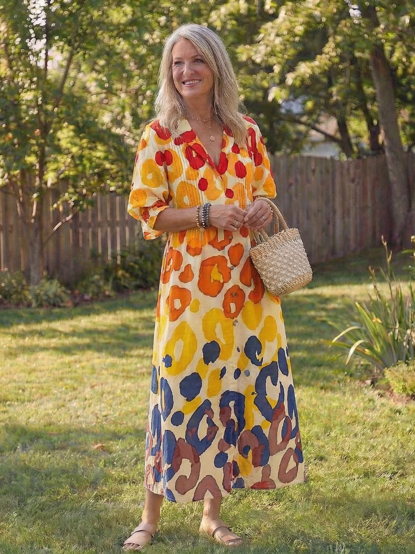 Mirelle | Botanical Flow Maxi Dress