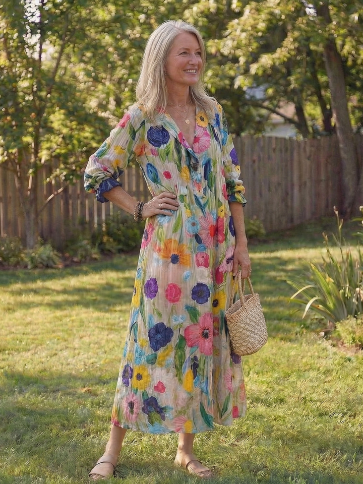 Mirelle | Botanical Flow Maxi Dress